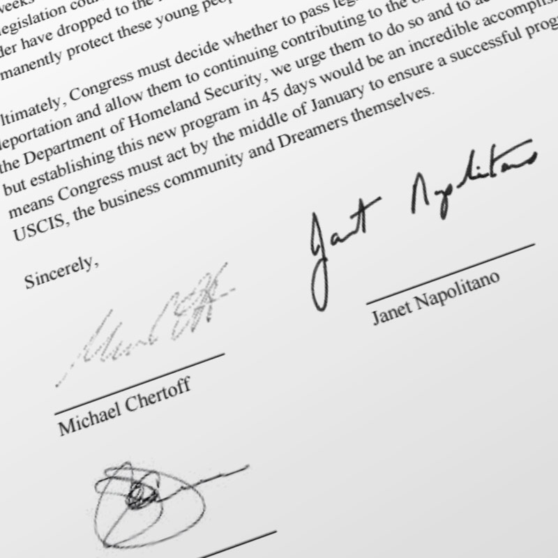 Letter on DACA From Three Former Homeland Security Secretaries